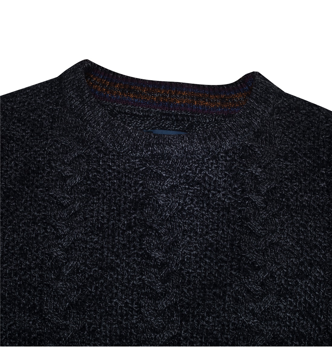Guide grey/black mouline cable front knit - Image 2
