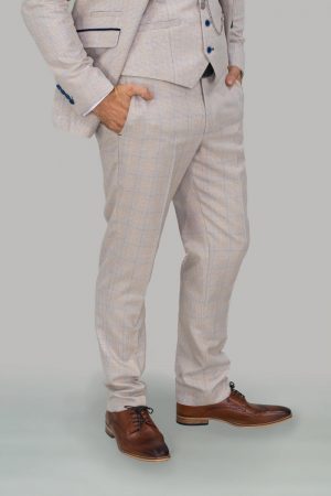 CAVANI Caridi Beige Slim Fit Trousers